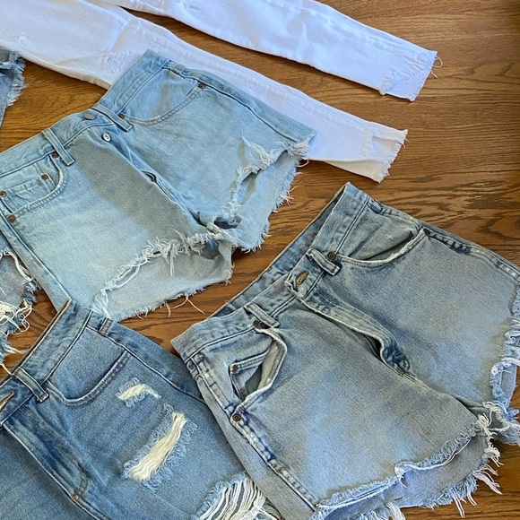 BUNDLE 6 shorts, 1 white jeans sizes 26-27 - Picture 3 of 3